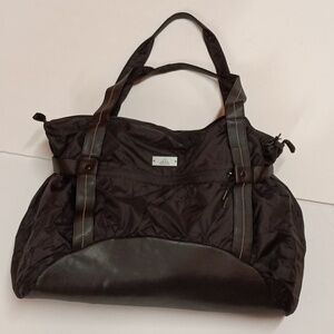 Adidas Gym Tote Bag with Faux Leather Bottom & Handles
